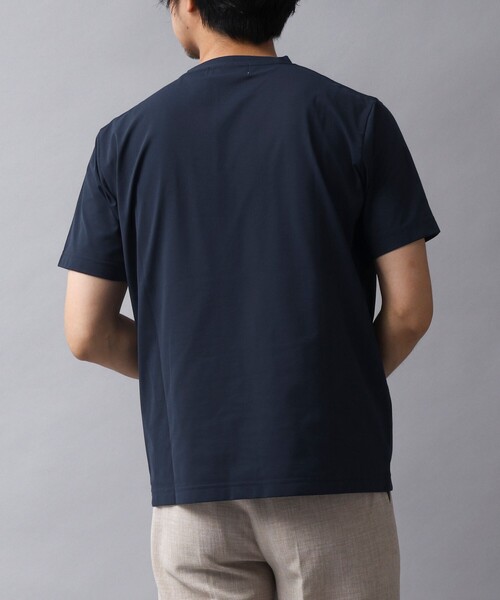 NOLLEY’S（ノーリーズ）の「【ACTIVE SECT】《限定展開 / 吸水性 / 防透け性》イージーケアファブリックファスナーポケT（Tシャツ/カットソー・メンズ・グレイッシュベージュ/ダークネイビー/ホワイト/ブラック・M/XL/L/S）」の6枚目の写真