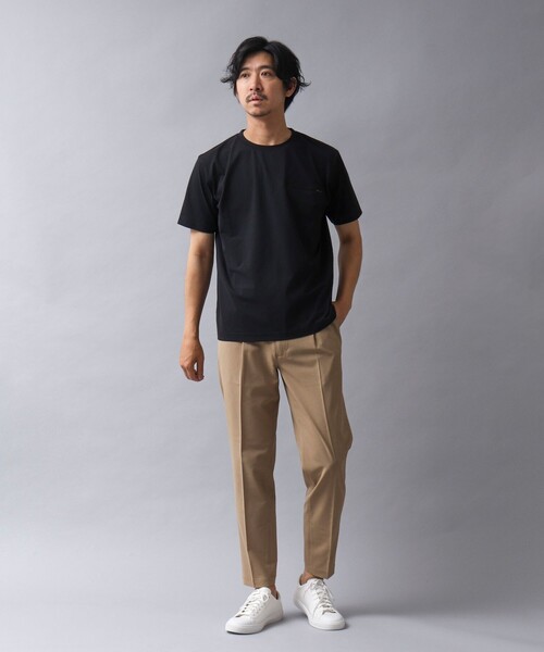 NOLLEY’S（ノーリーズ）の「【ACTIVE SECT】《限定展開 / 吸水性 / 防透け性》イージーケアファブリックファスナーポケT（Tシャツ/カットソー・メンズ・グレイッシュベージュ/ダークネイビー/ホワイト/ブラック・M/XL/L/S）」の15枚目の写真