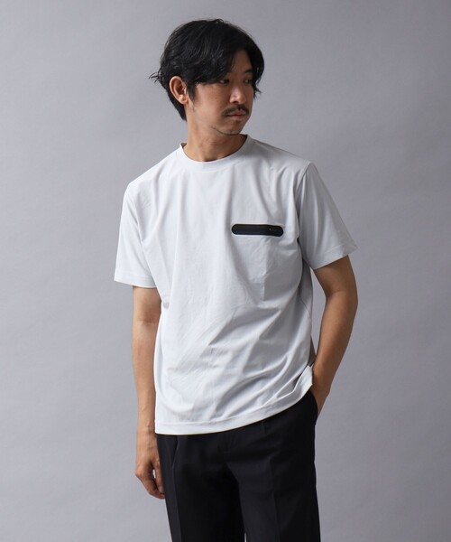 NOLLEY’S（ノーリーズ）の「【ACTIVE SECT】《限定展開 / 吸水性 / 防透け性》イージーケアファブリックファスナーポケT（Tシャツ/カットソー・メンズ・グレイッシュベージュ/ダークネイビー/ホワイト/ブラック・M/XL/L/S）」の20枚目の写真