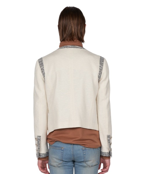 GalaabenD（ガラアーベント）の「ツイードノーカラークロップドジャケット（ノーカラージャケット・メンズ・ブラック×ホワイト/ホワイト×ブラック・44/46/48）」の15枚目の写真