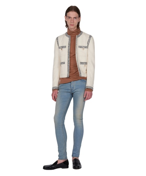 GalaabenD（ガラアーベント）の「ツイードノーカラークロップドジャケット（ノーカラージャケット・メンズ・ブラック×ホワイト/ホワイト×ブラック・44/46/48）」の16枚目の写真