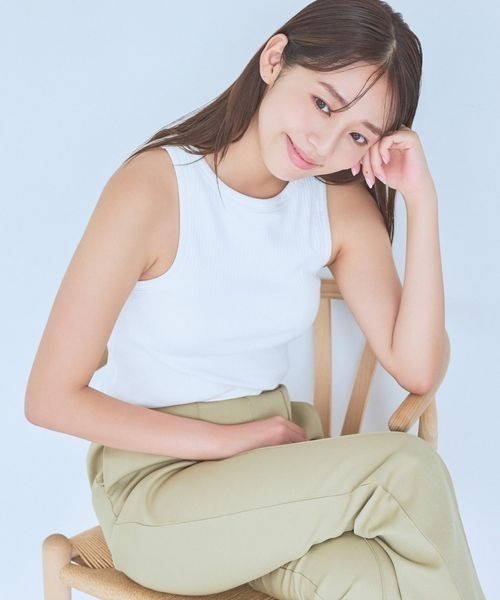 mysty woman(ミスティウーマン)の「アメスリカップツキタンク 137958(タンクトップ・レディース・ブラック/ライトグリーン/オフホワイト・FREE)」の22枚目の写真