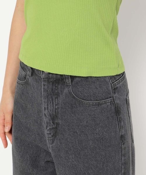 mysty woman(ミスティウーマン)の「アメスリカップツキタンク 137958(タンクトップ・レディース・ブラック/ライトグリーン/オフホワイト・FREE)」の15枚目の写真