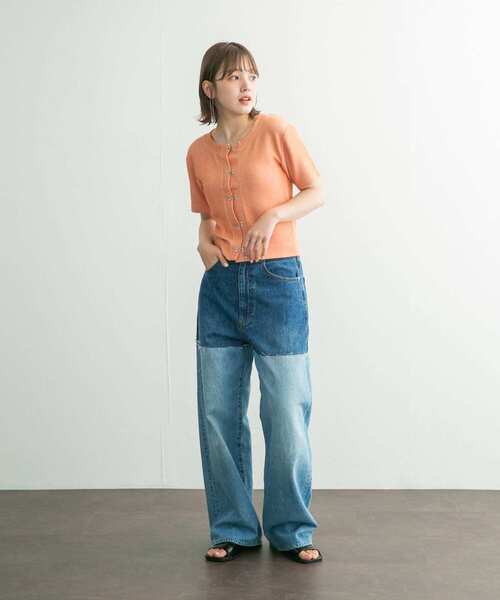 KBF(ケイビーエフ)の「フロントホックTEE(Tシャツ/カットソー・レディース・オレンジ系その他/グリーン系その他/ネイビー・ONE)」の9枚目の写真