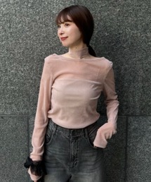 FRAY I.D | フロッキープリント2wayトップス(Tシャツ/カットソー)