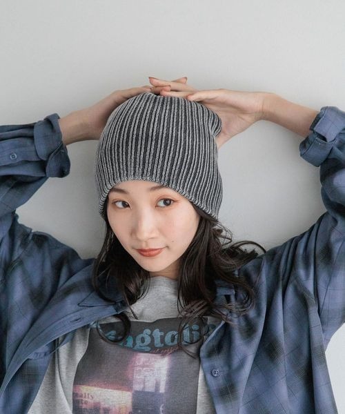 LOWRYS FARM(ローリーズファーム)の「ウォッシュドワッチ 145405(ニットキャップ/ビーニー・レディース・グレー/ブルー・FREE)」の2枚目の写真