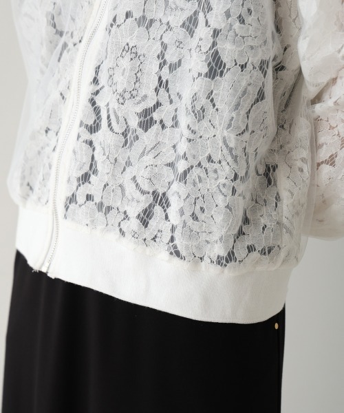 Bou Jeloud（ブージュルード）の「シアーレースブルゾン（ブルゾン・レディース・ホワイト/ブラック・38）」の14枚目の写真