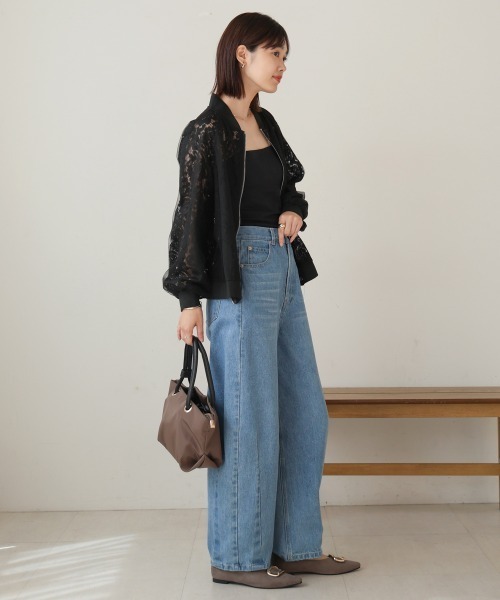 Bou Jeloud（ブージュルード）の「シアーレースブルゾン（ブルゾン・レディース・ホワイト/ブラック・38）」の21枚目の写真