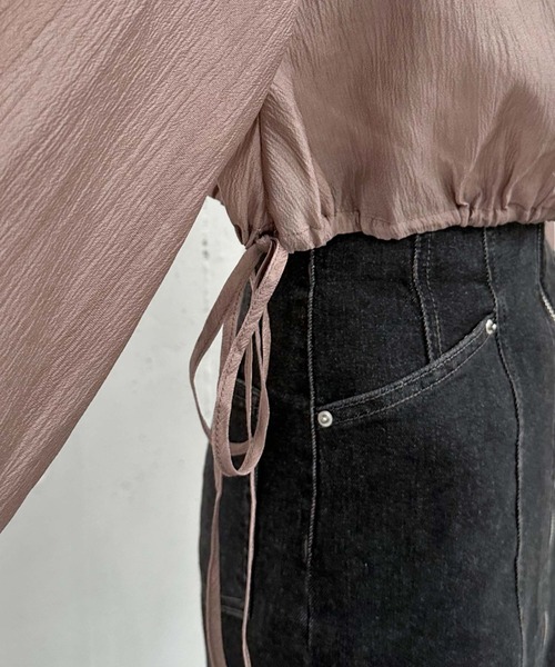 archives（アルシーヴ）の「フラップポケットドロストショートシャツ（シャツ/ブラウス・レディース・ブルー/ブラック/アイボリー/ピンクベージュ・MEDIUM）」の22枚目の写真