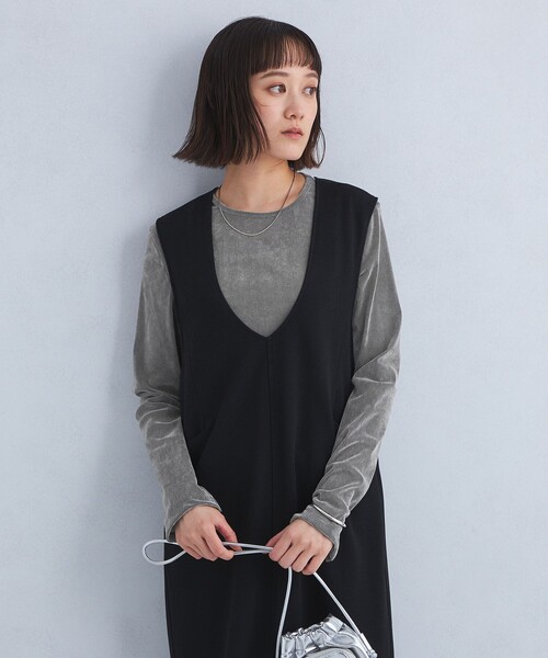 green label relaxing(グリーンレーベルリラクシング)の「シアーフロッキー ロングスリーブ プルオーバー(Tシャツ/カットソー・レディース・オレンジ/ブラック/ライトブルー/モカ/ライトグレー/オフホワイト・FREE)」の3枚目の写真