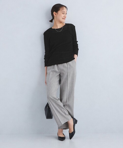 green label relaxing(グリーンレーベルリラクシング)の「シアーフロッキー ロングスリーブ プルオーバー(Tシャツ/カットソー・レディース・オレンジ/ブラック/ライトブルー/モカ/ライトグレー/オフホワイト・FREE)」の20枚目の写真