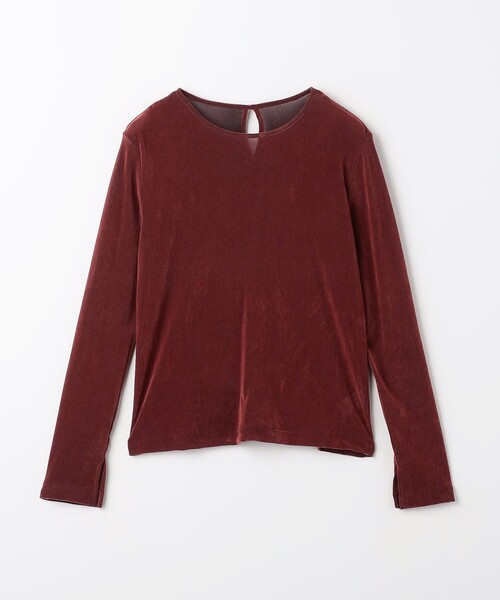 green label relaxing(グリーンレーベルリラクシング)の「シアーフロッキー ロングスリーブ プルオーバー(Tシャツ/カットソー・レディース・オレンジ/ブラック/ライトブルー/モカ/ライトグレー/オフホワイト・FREE)」の8枚目の写真