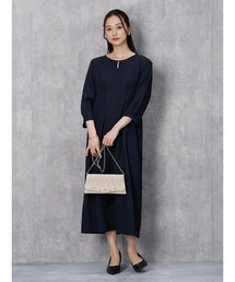 パール　2wayタックワンピース　グレー/ネイビー/ベージュ