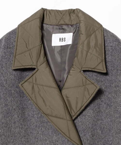 Ray BEAMS（レイビームス）の「RBS / キルティング キリカエ コート（チェスターコート・レディース・ブラック/グレー・ONE SIZE）」の11枚目の写真