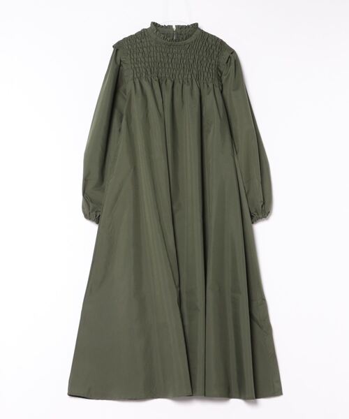 先染めストライプボリュームスリーブシャーリングワンピース（ワンピース）｜STYLEBLOCK（スタイルブロック）