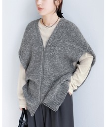 reca | ダブルジップニットベスト(ベスト)