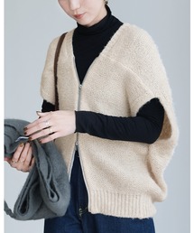 ダブルジップニットベスト