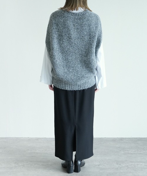 reca（レカ）の「ダブルジップニットベスト（ベスト・レディース・グレー系その他/ブラウン系その他/ブラック系その他/キナリ・M）」の7枚目の写真