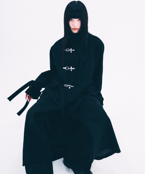 BLAYMORE（ブレイモア）の「【BLAYMORE】Big Fireman Melton Coat（ダッフルコート・メンズ・ピンク系その他/ブラック・MEDIUM/SMALL）」の3枚目の写真