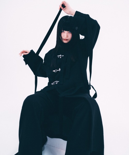 BLAYMORE（ブレイモア）の「【BLAYMORE】Big Fireman Melton Coat（ダッフルコート・メンズ・ピンク系その他/ブラック・MEDIUM/SMALL）」の4枚目の写真