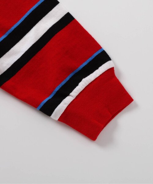 BREEZE（ブリーズ）の「【BREEZE NEW JACK】マルチボーダーポロシャツ（ポロシャツ・キッズ・レインボー/レッド/ネイビー・90/100/110/120/130/140/150/160）」の9枚目の写真