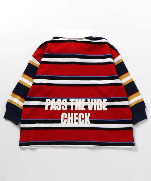 BREEZE（ブリーズ）の「【BREEZE NEW JACK】マルチボーダーポロシャツ（ポロシャツ・キッズ・レインボー/レッド/ネイビー・90/100/110/120/130/140/150/160）」の14枚目の写真