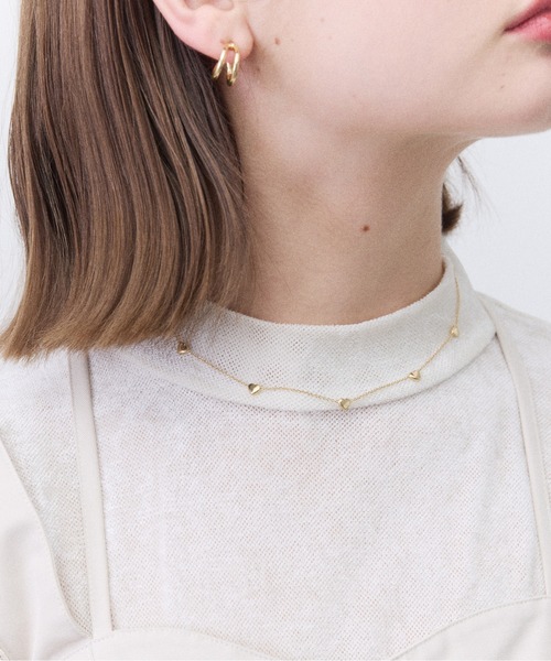 EIMY ISTOIRE(エイミーイストワール)の「heart motif skin necklace(ネックレス・レディース・ゴールド・F)」の2枚目の写真
