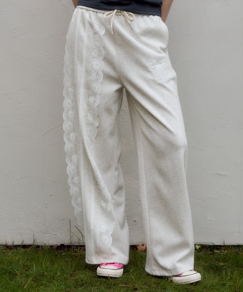 kisstheclub レース　スウェットパンツ 再入荷】lace sweat pants | KISS THE CLUB
