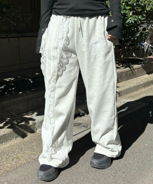 kisstheclub レース　スウェットパンツ 再入荷】lace sweat pants | KISS THE CLUB