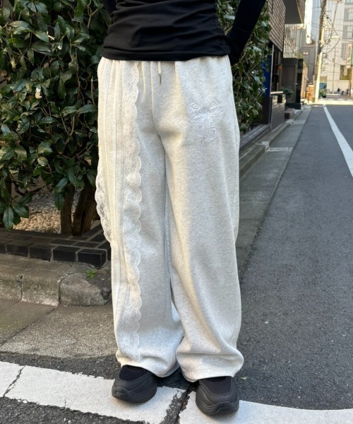 kisstheclub レース　スウェットパンツ 再入荷】lace sweat pants | KISS THE CLUB