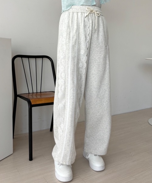 レースラインスウェットパンツ / lace line sweat pants（スウェット