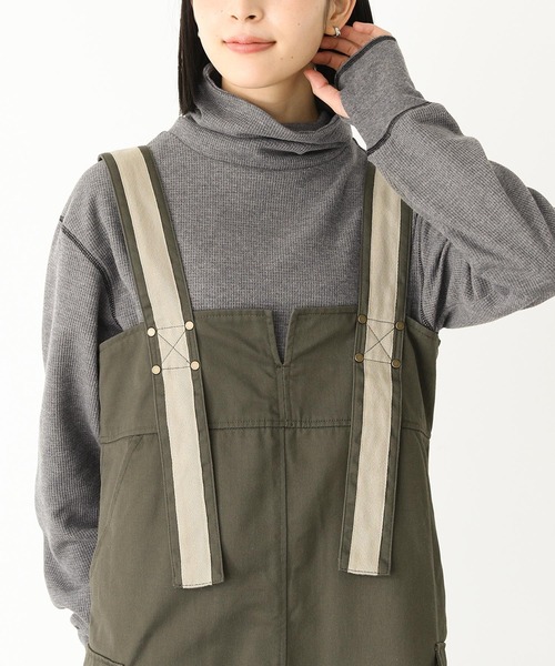 n'OrLABEL（ノアールレーベル）の「『配色ステッチワッフルタートルカットソー』（Tシャツ/カットソー・レディース・チャコールグレー/ブラック/アイボリー/ダークブルー・2/1）」の4枚目の写真