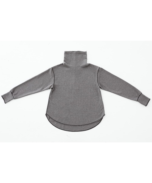 n'OrLABEL（ノアールレーベル）の「『配色ステッチワッフルタートルカットソー』（Tシャツ/カットソー・レディース・チャコールグレー/ブラック/アイボリー/ダークブルー・2/1）」の13枚目の写真