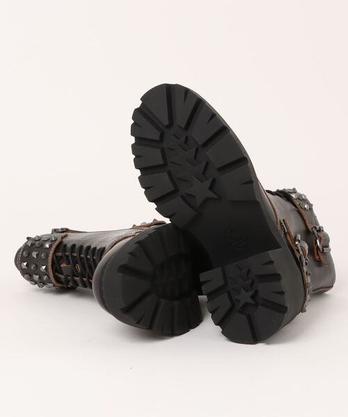 ASH(アッシュ)の「ASH/アッシュ【NINJA】スタッズベルト チャンキーヒールショートブーツ 7cm(ブーツ・レディース・ブラック系・35/36/37/38/39)」の7枚目の写真