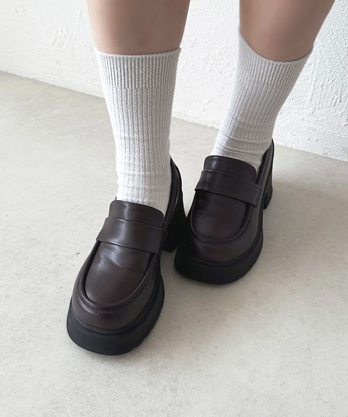 apres jour(アプレジュール)の「厚底ローファー【ZOZOTOWN限定アイテム】(ローファー・レディース・ダークブラウン/ブラック・SMALL/LARGE/MEDIUM/X-LARGE)」の9枚目の写真