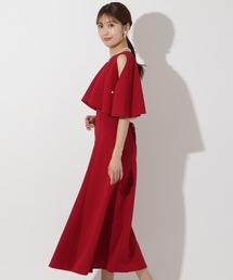 美品✨アンドクチュール ケープレイヤードドレス　アイボリーAnd couture AND COUTURE（アンドクチュール）の「ケープレイヤードクルー