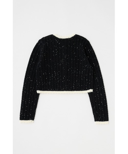 MOUSSY（マウジー）の「GLITTER KNIT カーディガン（カーディガン/ボレロ・レディース・ブラック/オフホワイト/ミント・FREE）」の11枚目の写真
