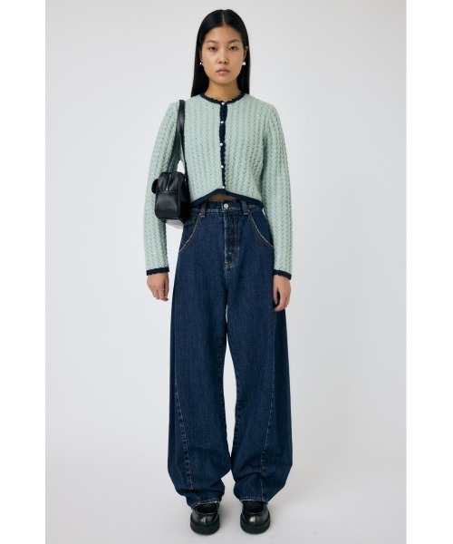 MOUSSY（マウジー）の「GLITTER KNIT カーディガン（カーディガン/ボレロ・レディース・ブラック/オフホワイト/ミント・FREE）」の15枚目の写真