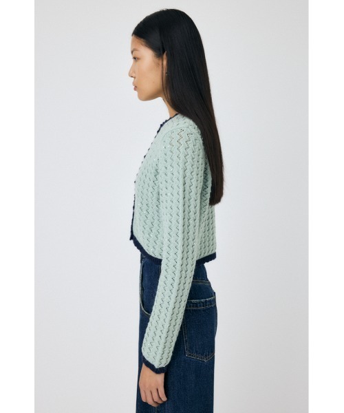 MOUSSY（マウジー）の「GLITTER KNIT カーディガン（カーディガン/ボレロ・レディース・ブラック/オフホワイト/ミント・FREE）」の18枚目の写真