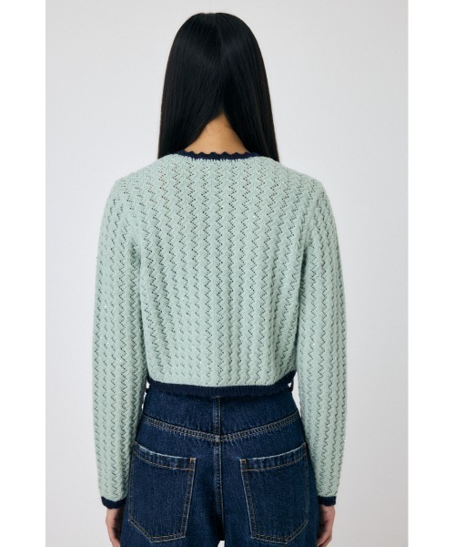 MOUSSY（マウジー）の「GLITTER KNIT カーディガン（カーディガン/ボレロ・レディース・ブラック/オフホワイト/ミント・FREE）」の19枚目の写真