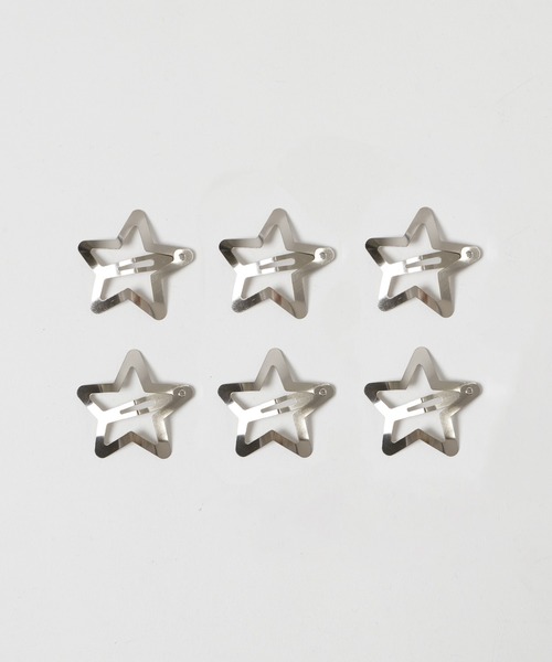 WEGO（ウィゴー）の「WEGO/【6個セット】メタルスターピン（ヘアピン・レディース・シルバー・FREE）」の3枚目の写真
