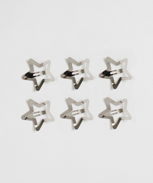 WEGO（ウィゴー）の「WEGO/【6個セット】メタルスターピン（ヘアピン・レディース・シルバー・FREE）」の4枚目の写真