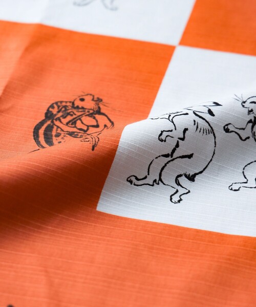別注】山本仁商店 / 鳥獣戯画 風呂敷（バンダナ/スカーフ）｜BEAMS