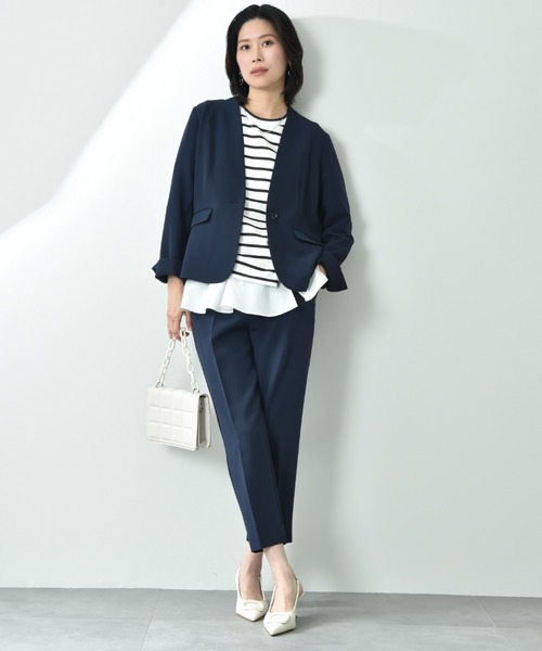 セール】【マシーンウォッシャブル】ダブルクロスカラーレスジャケット