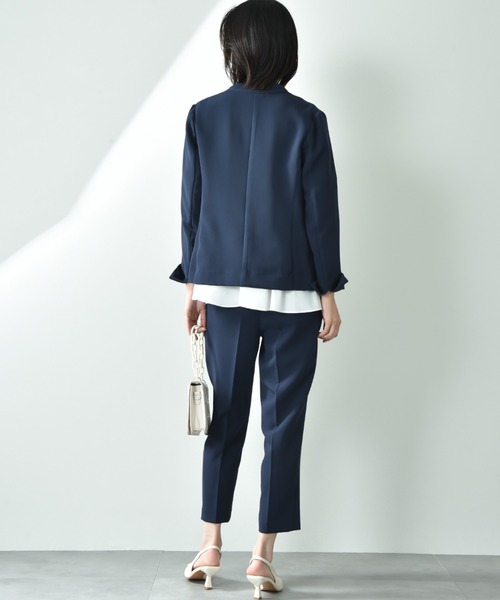 セール】【マシーンウォッシャブル】ダブルクロスカラーレスジャケット