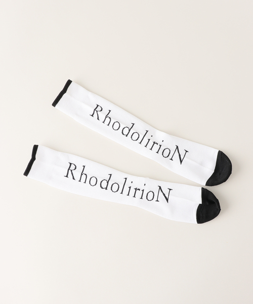 RhodolirioN（ロドリリオン）の「【RHODOLIRION /ロドリリオン】Logo Jacquard Socks PS1114（ソックス/靴下・レディース・ブラック/ホワイト・FREE）」の6枚目の写真