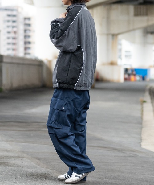 JOHN'S CLOSET（ジョンズクローゼット）の「【13】ナイロン/ボア リバーシブル パイピングブルゾン（ナイロンジャケット・メンズ・ネイビー/ブラック/チャコールグレー・MEDIUM/LARGE/X-LARGE）」の14枚目の写真
