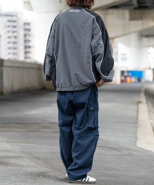 JOHN'S CLOSET（ジョンズクローゼット）の「【13】ナイロン/ボア リバーシブル パイピングブルゾン（ナイロンジャケット・メンズ・ネイビー/ブラック/チャコールグレー・MEDIUM/LARGE/X-LARGE）」の15枚目の写真