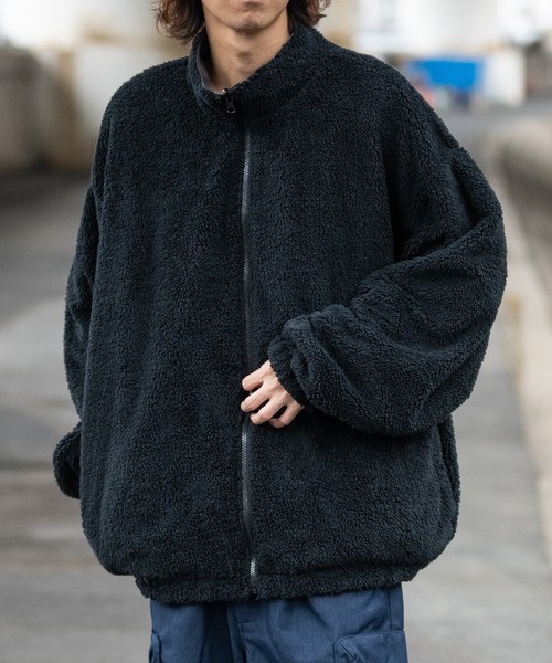 JOHN'S CLOSET（ジョンズクローゼット）の「【13】ナイロン/ボア リバーシブル パイピングブルゾン（ナイロンジャケット・メンズ・ネイビー/ブラック/チャコールグレー・MEDIUM/LARGE/X-LARGE）」の16枚目の写真