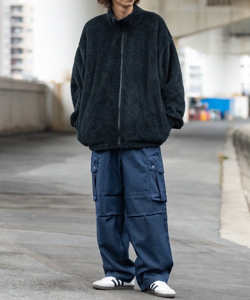 JOHN'S CLOSET（ジョンズクローゼット）の「【13】ナイロン/ボア リバーシブル パイピングブルゾン（ナイロンジャケット・メンズ・ネイビー/ブラック/チャコールグレー・MEDIUM/LARGE/X-LARGE）」の19枚目の写真